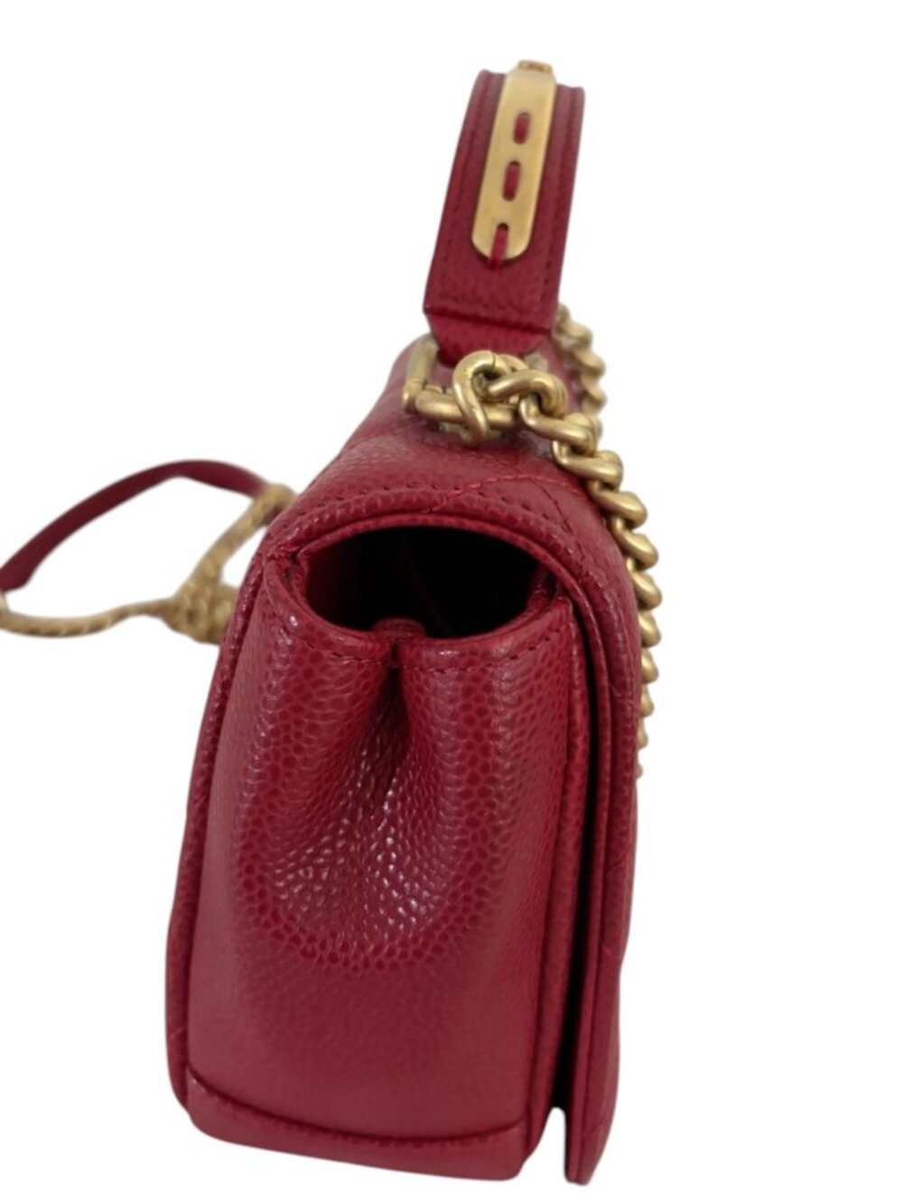 9292927CQ (S6) Chanel Crossbody Bag Red Caviar Skin - Picture 3 of 11